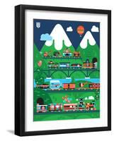 Wee Chugga, All Aboard-Wee Society-Framed Art Print