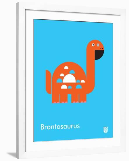 Wee Dinos, Brontosaurus-Wee Society-Framed Art Print