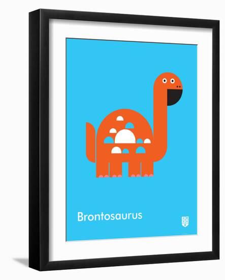 Wee Dinos, Brontosaurus-Wee Society-Framed Art Print