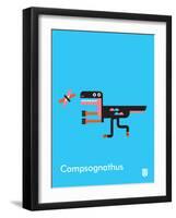 Wee Dinos, Compsognathus-Wee Society-Framed Art Print