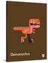 Wee Dinos, Deinonychus-Wee Society-Stretched Canvas