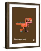 Wee Dinos, Deinonychus-Wee Society-Framed Art Print