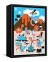 Wee Dinos, Dino Land-Wee Society-Framed Stretched Canvas