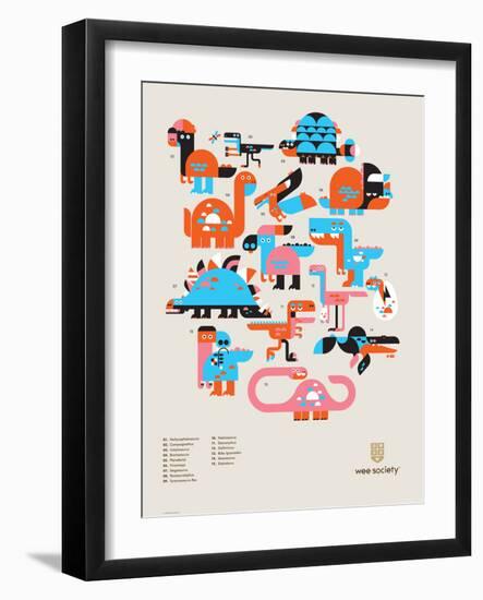 Wee Dinos, Dino Pals-Wee Society-Framed Art Print