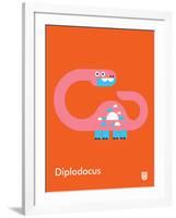 Wee Dinos, Diplodocus-Wee Society-Framed Art Print