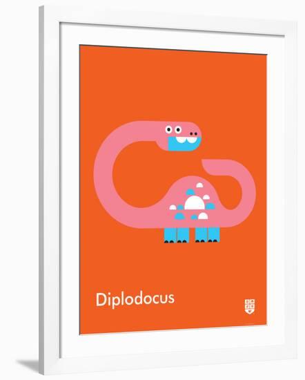 Wee Dinos, Diplodocus-Wee Society-Framed Art Print