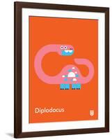 Wee Dinos, Diplodocus-Wee Society-Framed Art Print