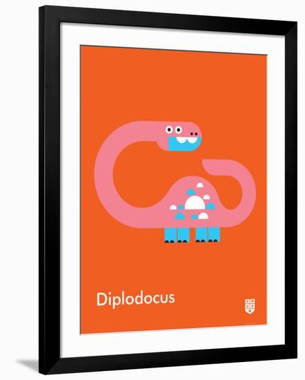 Wee Dinos, Diplodocus-Wee Society-Framed Art Print