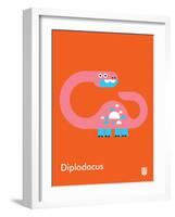 Wee Dinos, Diplodocus-Wee Society-Framed Art Print