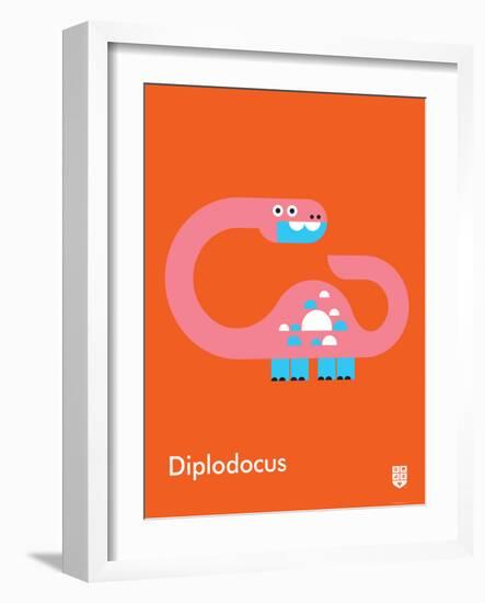 Wee Dinos, Diplodocus-Wee Society-Framed Art Print