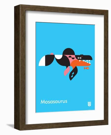 Wee Dinos, Mosasaurus-Wee Society-Framed Art Print