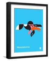 Wee Dinos, Mosasaurus-Wee Society-Framed Art Print