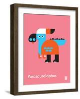 Wee Dinos, Parasaurolophus-Wee Society-Framed Art Print