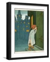 Wee Willie Winkie Runs Through the Town Upstairs and Downstairs in His Nightgown Rapping-Edward Hamilton Bell-Framed Photographic Print