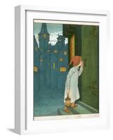 Wee Willie Winkie Runs Through the Town Upstairs and Downstairs in His Nightgown Rapping-Edward Hamilton Bell-Framed Photographic Print