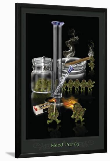 Weed Party-null-Lamina Framed Poster