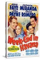 Week-End in Havana, John Payne, Alice Faye, Carmen Miranda, Cesar Romero, 1941-null-Stretched Canvas