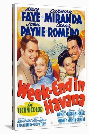 Week-End in Havana, John Payne, Alice Faye, Carmen Miranda, Cesar Romero, 1941-null-Stretched Canvas