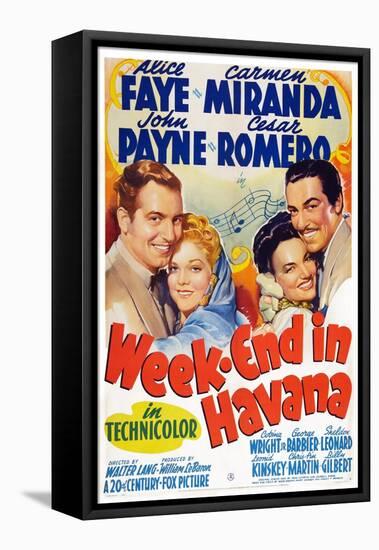 Week-End in Havana, John Payne, Alice Faye, Carmen Miranda, Cesar Romero, 1941-null-Framed Stretched Canvas