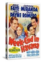 Week-End in Havana, John Payne, Alice Faye, Carmen Miranda, Cesar Romero, 1941-null-Stretched Canvas