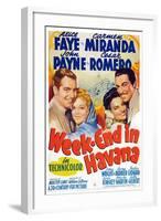 Week-End in Havana, John Payne, Alice Faye, Carmen Miranda, Cesar Romero, 1941-null-Framed Art Print