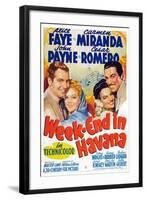 Week-End in Havana, John Payne, Alice Faye, Carmen Miranda, Cesar Romero, 1941-null-Framed Art Print