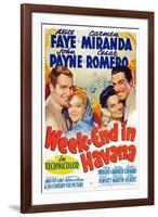 Week-End in Havana, John Payne, Alice Faye, Carmen Miranda, Cesar Romero, 1941-null-Framed Art Print