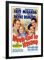 Week-End in Havana, John Payne, Alice Faye, Carmen Miranda, Cesar Romero, 1941-null-Framed Art Print