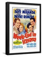 Week-End in Havana, John Payne, Alice Faye, Carmen Miranda, Cesar Romero, 1941-null-Framed Art Print