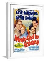 Week-End in Havana, John Payne, Alice Faye, Carmen Miranda, Cesar Romero, 1941-null-Framed Art Print