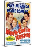 Week-End in Havana, John Payne, Alice Faye, Carmen Miranda, Cesar Romero, 1941-null-Mounted Art Print