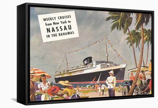 Weekly Cruises to Nassau-null-Framed Stretched Canvas