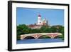 Weeks Bridge Charles River MA-null-Framed Art Print