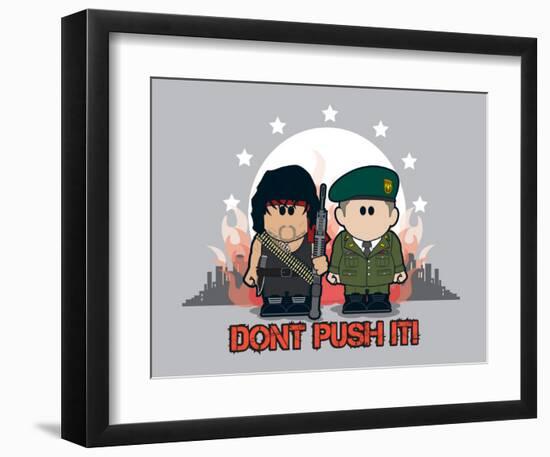 Weenicons: Don't Push It!-null-Framed Art Print