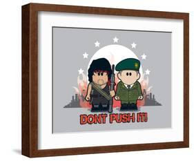 Weenicons: Don't Push It!-null-Framed Art Print