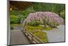 Weeping Cherry, Pavilion, Portland Japanese Garden, Portland, Oregon-Michel Hersen-Mounted Photographic Print