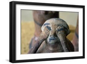 Weeping Statue in Mourning, Valley of Golden Mummies, Giza, Egypt, Detail-null-Framed Giclee Print