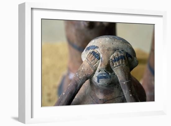 Weeping Statue in Mourning, Valley of Golden Mummies, Giza, Egypt, Detail-null-Framed Giclee Print