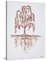 Weeping willow with heart and soul-Richard Lawrence-Stretched Canvas