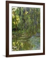 Weeping Willows, the Waterlily Pond at Giverny, C.1918-Claude Monet-Framed Giclee Print