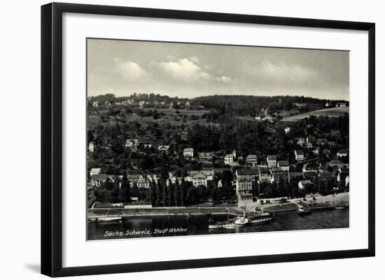 Wehlen Sächs, Schweiz, Dampfer Leitmeritz, Ufer-null-Framed Giclee Print