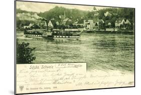 Wehlen Sächs, Schweiz, Dampfer Prinz Georg, Ort, Elbe-null-Mounted Giclee Print