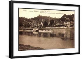 Wehlen Sächsische Schweiz, Dampfer Löschwitz A. Elbe-null-Framed Giclee Print