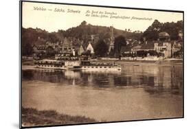 Wehlen Sächsische Schweiz, Dampfer Löschwitz A. Elbe-null-Mounted Giclee Print
