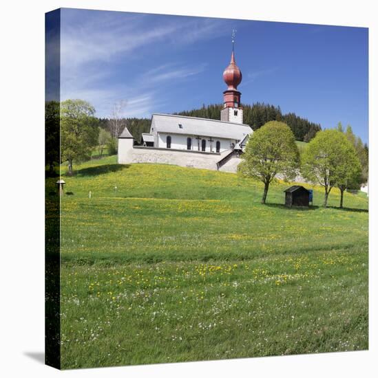 Wehrkirche Church, Urach, Urachtal Valley in Spring, Black Forest, Baden Wurttemberg, Germany-Markus Lange-Stretched Canvas