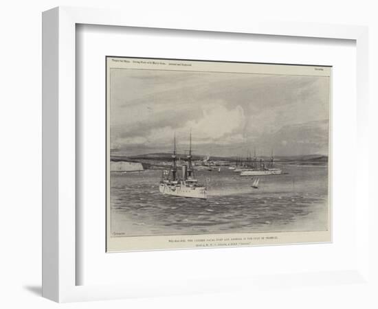 Wei-Hai-Wei, the Chinese Naval Port and Arsenal in the Gulf of Pe-Chi-Li-Charles William Wyllie-Framed Giclee Print