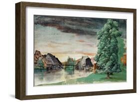 Weidenmuehle (A Watermill), 1497-Albrecht Dürer-Framed Giclee Print