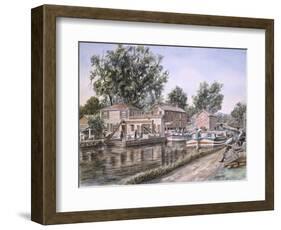 Weigh Locks On Penn Canal-Stanton Manolakas-Framed Premium Giclee Print