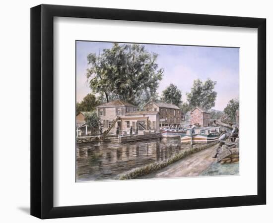 Weigh Locks On Penn Canal-Stanton Manolakas-Framed Premium Giclee Print