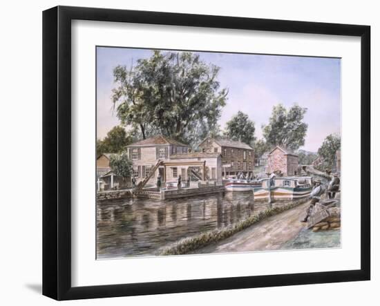 Weigh Locks On Penn Canal-Stanton Manolakas-Framed Giclee Print